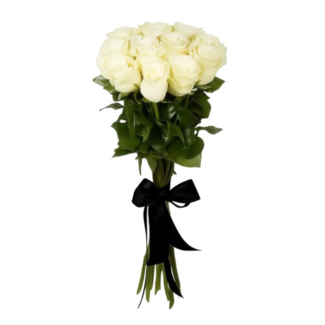 Букет цветов "Белые розы 80 см на похороны" Букет цветов "Белые розы 80 см на похороны"