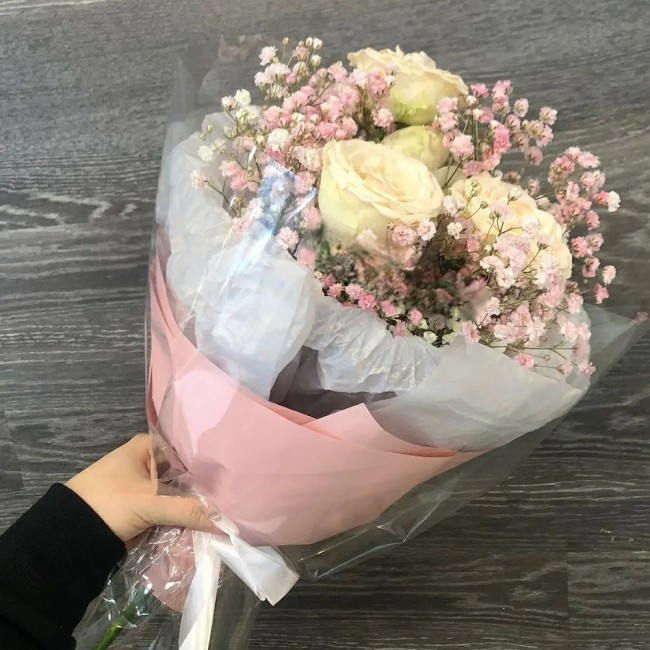 Букет цветов "Белоснежная вуаль" Букет цветов "Белоснежная вуаль"